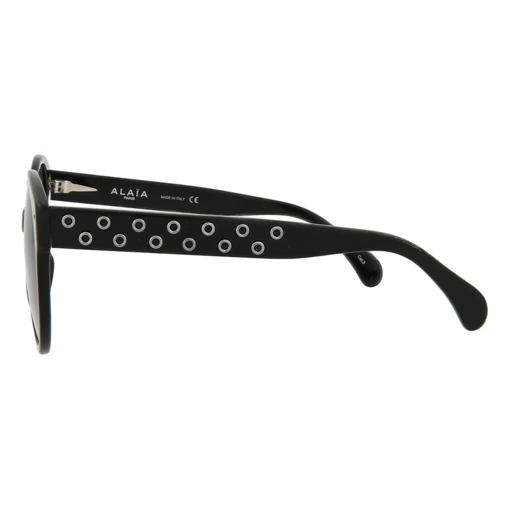 Azzedine Alaïa AA0036S Black/Smoke Round Sunglasses - Picture 5 of 6